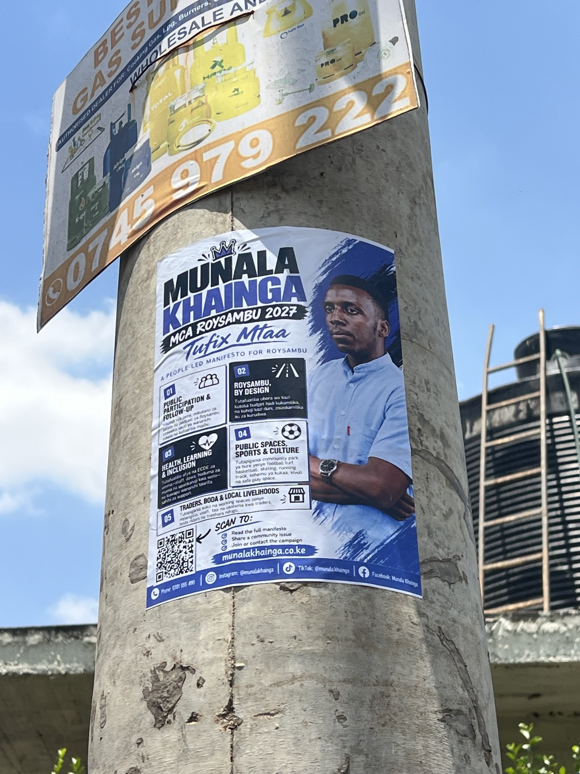 Tufix Mtaa people-led manifesto poster displayed in Roysambu